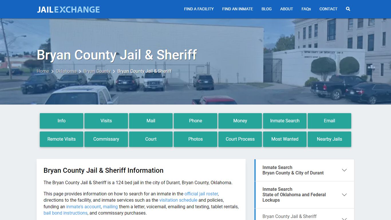 Bryan County Jail & Sheriff, OK Inmate Search, Information
