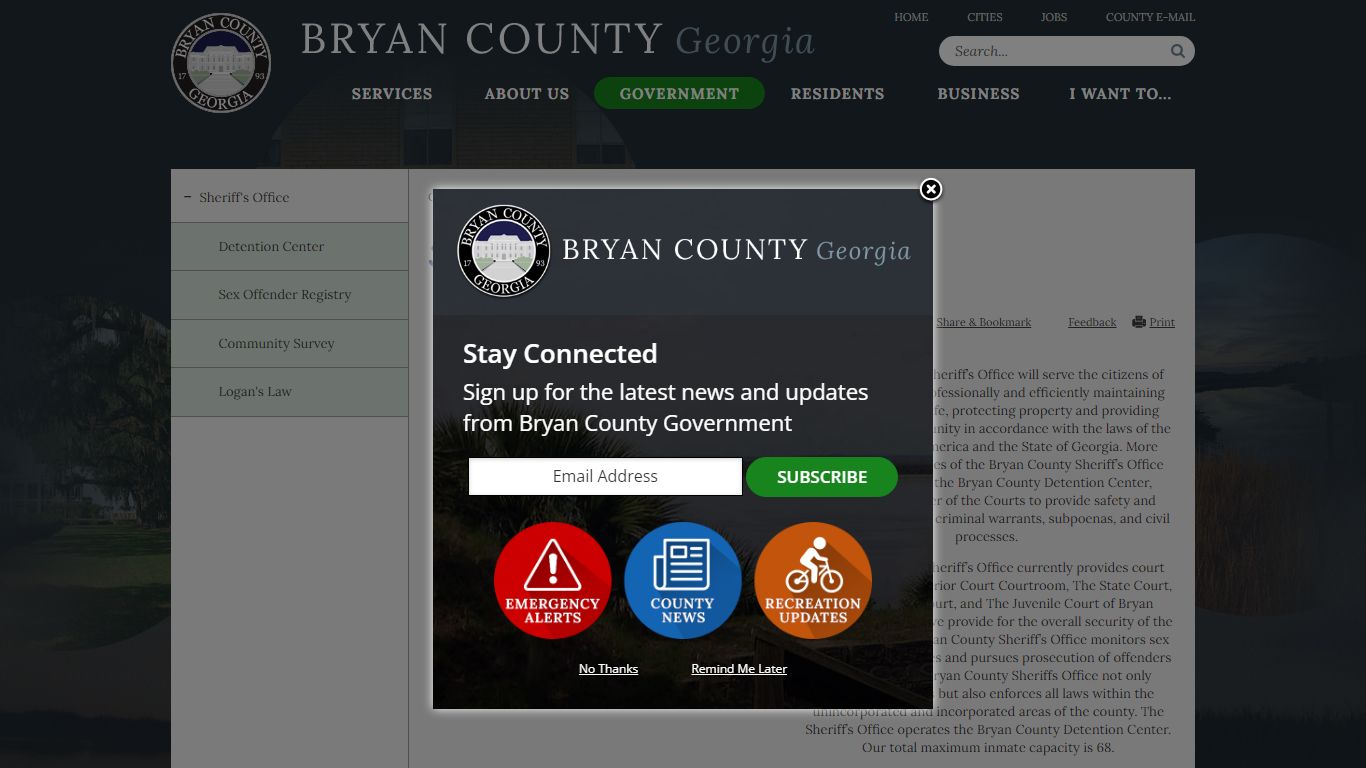 Sheriff's Office | Bryan County