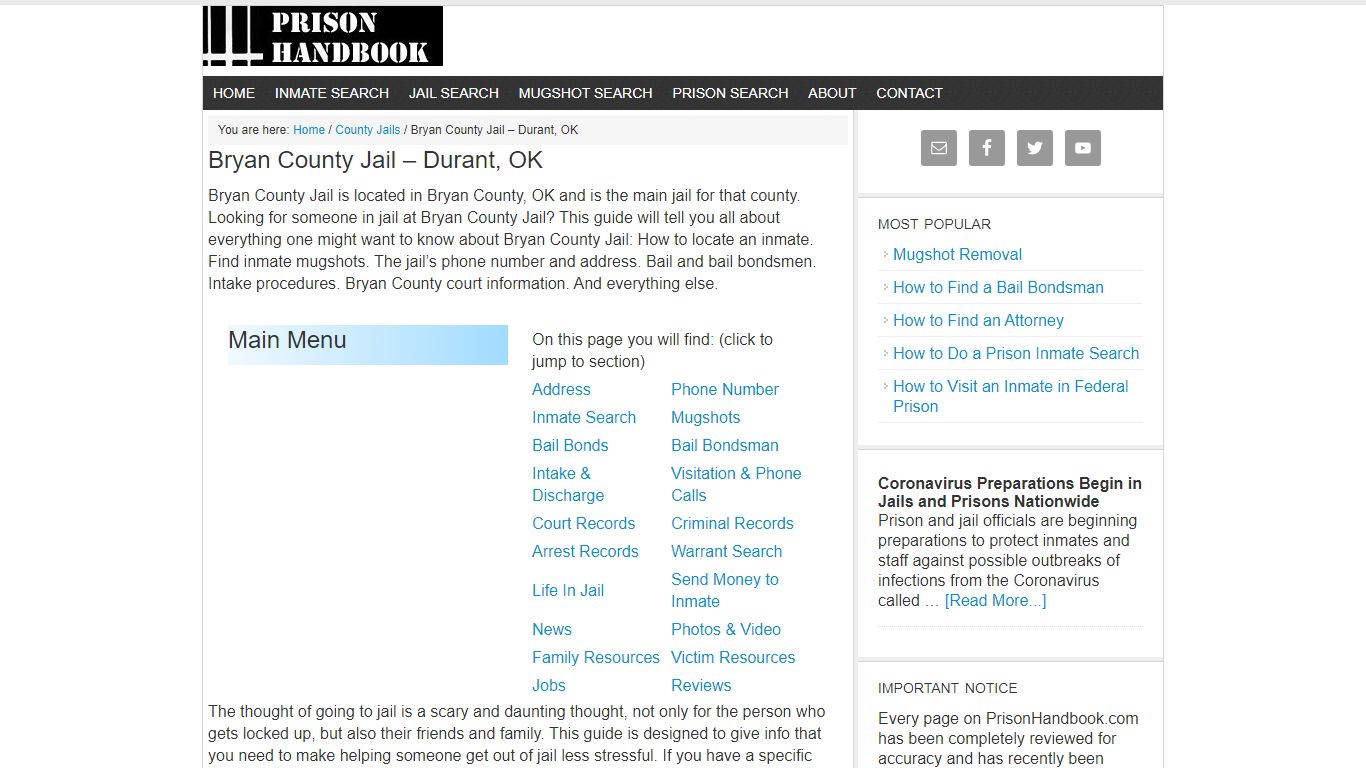 Bryan County Jail – Durant, OK